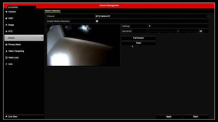 How to setup motion detection on a Hikvision DVR/NVR
