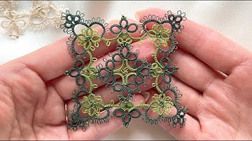 Part 2 incredible tatting lace square pattern tutorial for beginners 