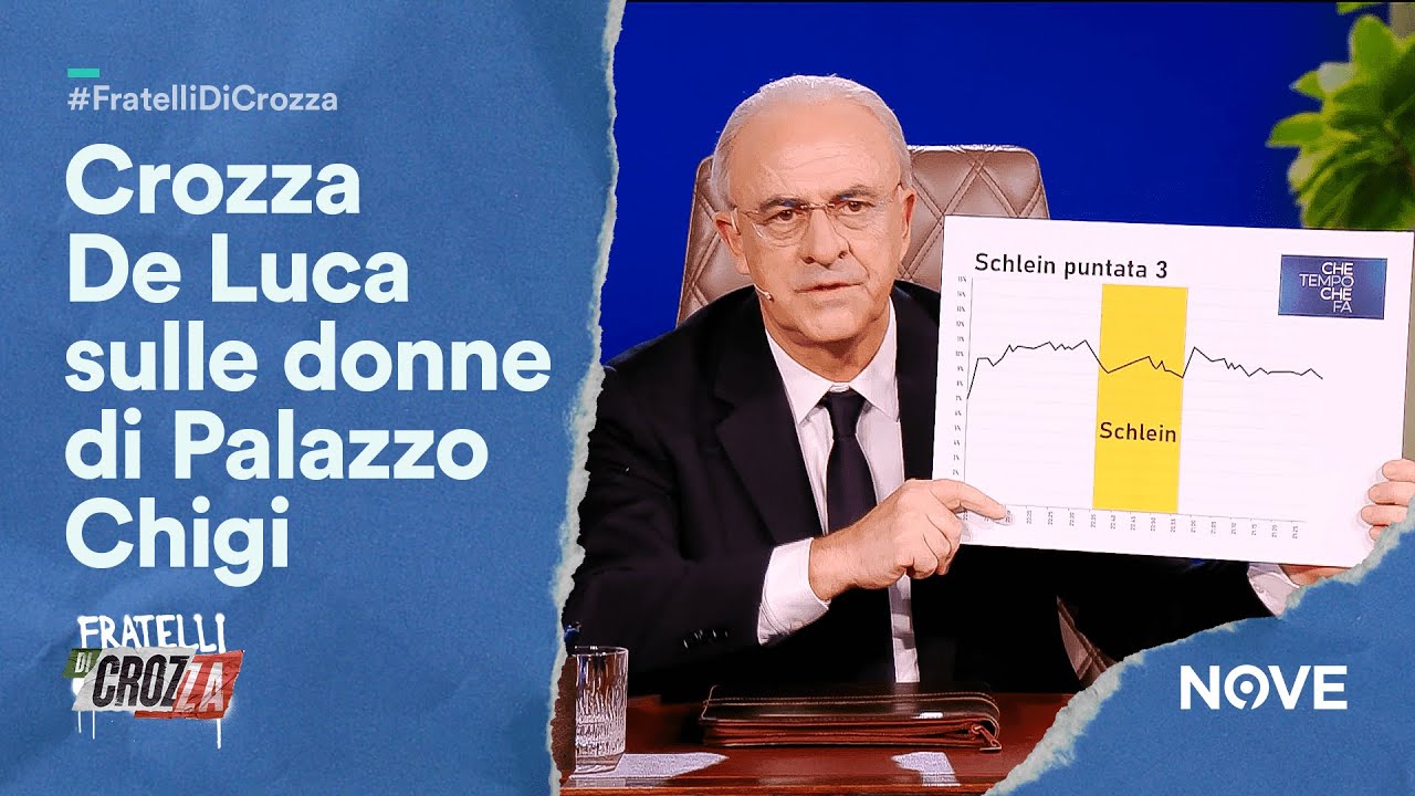 Crozza De Luca è carico sulle donne di Palazzo Chigi soprattutto la Schlein e i suoi tre passaporti