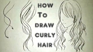 curly anime hair drawing