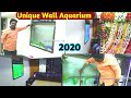 2020 Unique Wall Aquarium first time Set-up & Fish Tank decoration ideas | Aquarium Top cover making