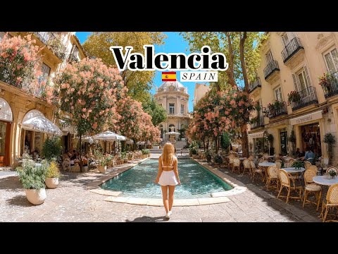 Valencia, Tây Ban Nha | Đi Bộ Thành Phố Mùa Hè 4K | 27 thg 7, 2025