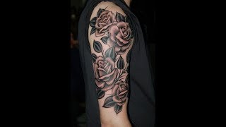 Flower Half Sleeve Tattoo Designs for Men