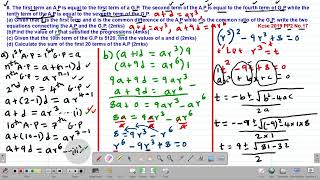 MATH: FORM 3: SEQUENCES AND SERIES (G.P): LESSON 13 (KCSE 2019 PP2 NO.17 )