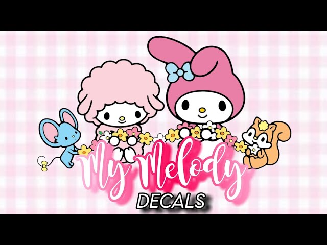 My Melody Decals As Requested Youtube - hello kitty roblox id