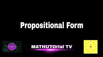 L3: Propositional Form