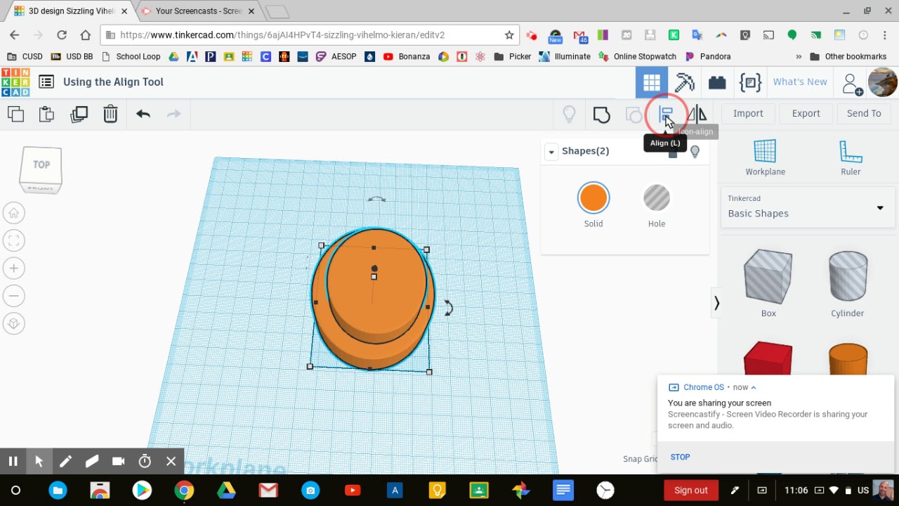 Align Tool In Tinkercad Youtube