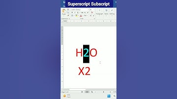 superscript and subscription in word #shorts