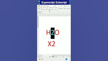superscript and subscription in word #shorts