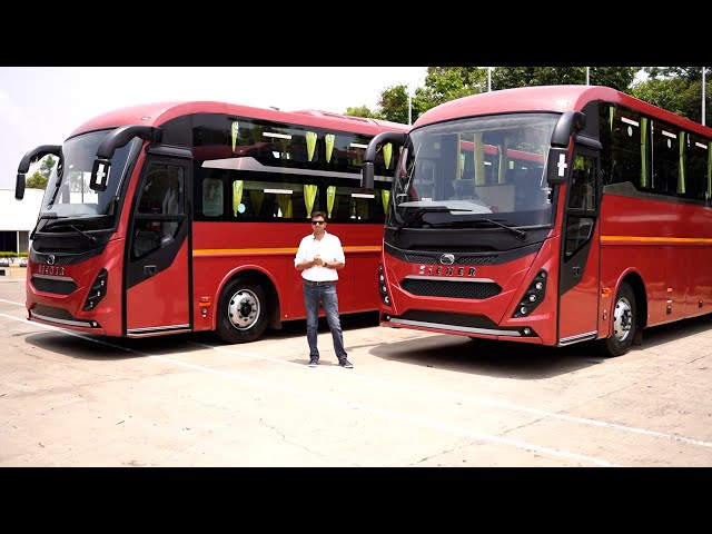 Eicher Intercity Coach- Seater and Sleeper Bus | Review at Volvo Bus India plant, Bangalore class=