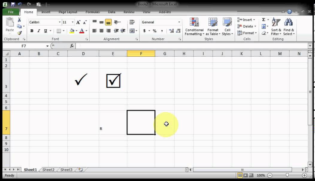 Como Poner Tick En Excel