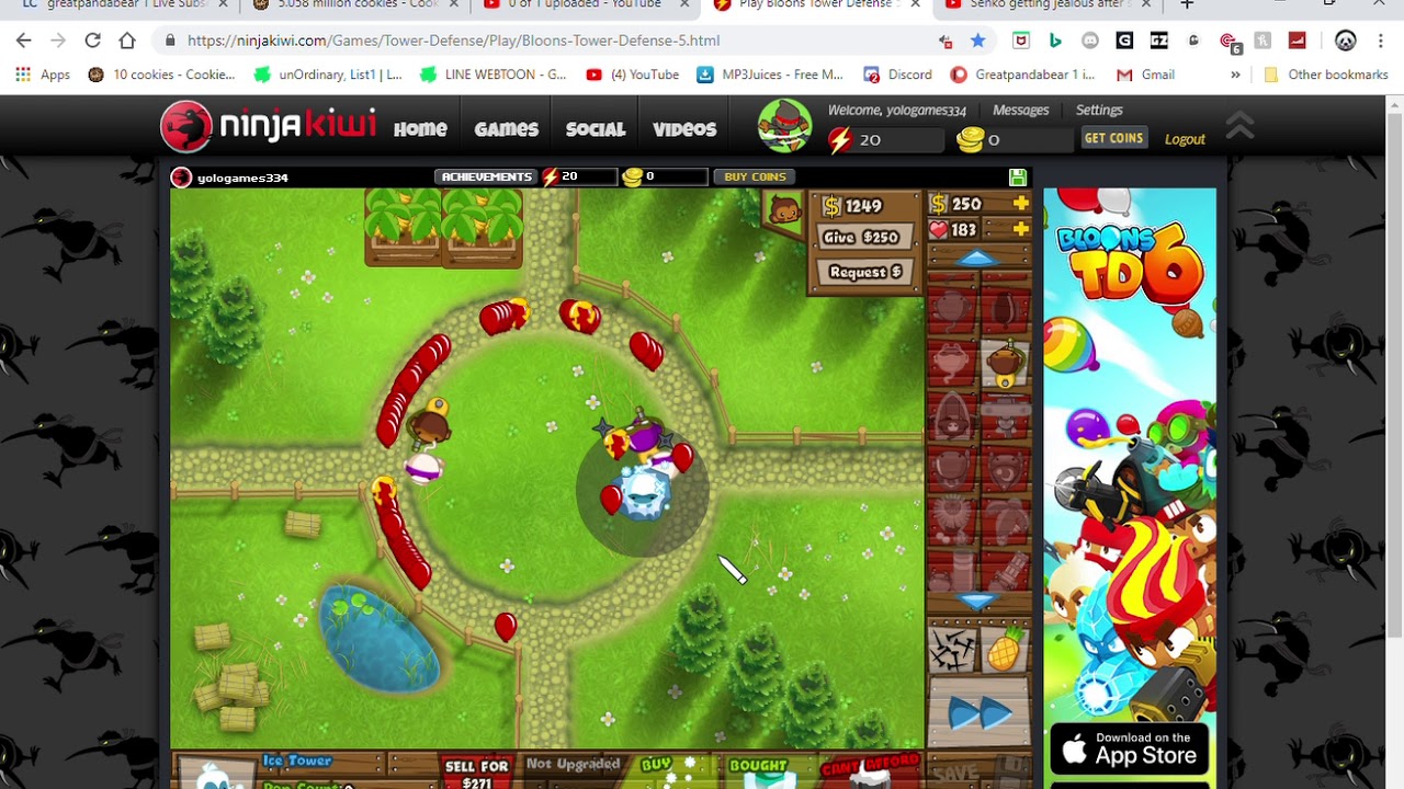Play Bloons Tower Defense 5 BTD 5 Ninja Kiwi (Part