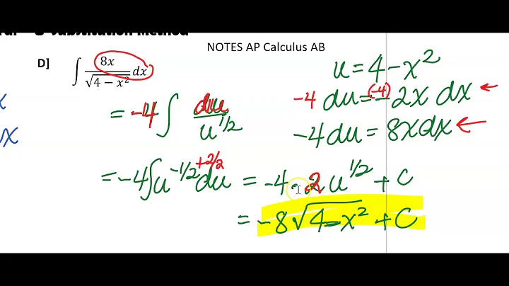 4.5 Indefinite Integral - U Substitution