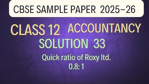 Solution 33 of cbse sample paper 2025-26 | Accountancy Class 12 ‎⁨@sethsaccountancytricks⁩  