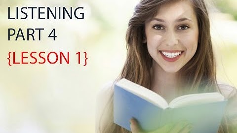 Toeic listening part 4 - lesson 01