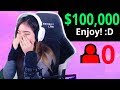 Donating $100,000 To Streamers With 0 Viewers