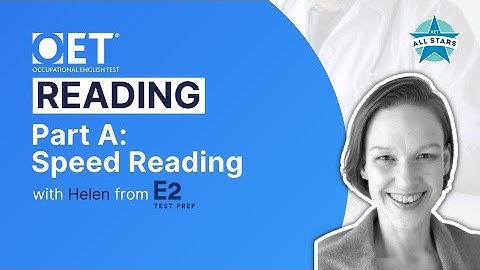 FREE E2 OET  Live Class: OET Reading Part A with Helen!
