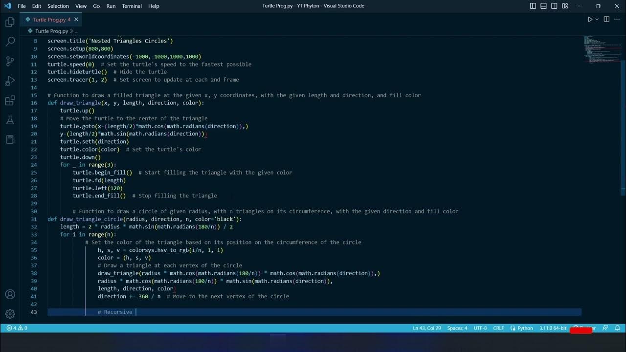 How to Create Beautiful Nested Triangles and Circles Using Python ...