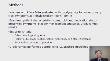 #105 Distinguishing Multiple System Atrophy from Parkinson’s Disease in Women:  The Role of Urod...