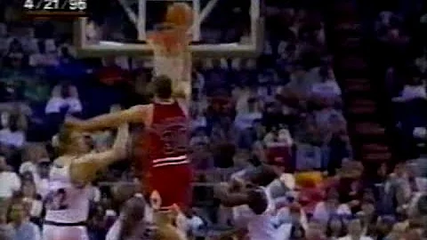Jud Buechler Dunks from the Dotted Line, Posterize...