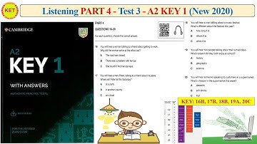 A2 KEY 1 - Listening Part 4 - Test 3 (Transcript + Key)