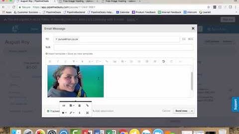 PipelineDeals How To: Embed and Image in Connect