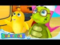 Wheels on the Bus with Sharksons!! | Videos for Kids | Nursery Rhymes &amp; Kids Songs | The Sharksons