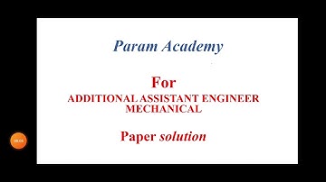 GSSSB ADDITIONAL ASSISTANT ENG. (AAE) Pepar solutions 2021/ technical/ Pepar solutions of GSSSB/192