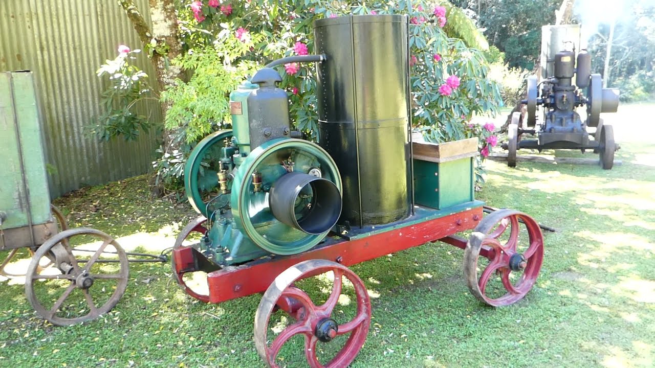 Antique Engine Crank Up - YouTube