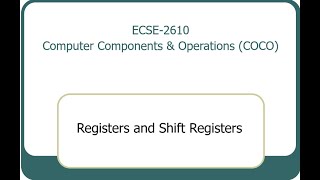 ECSE 2610 CoCO Lecture 15