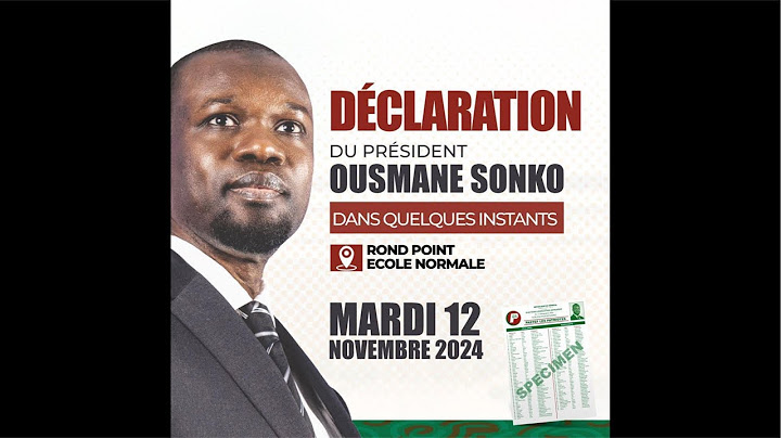 Direct École Normale : Suivez l’a déclaration de Ousmane Sonko