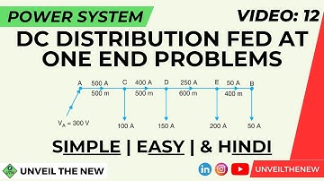 DC Distribution Fed at One End Calculation | Power System Gate Lectures in Hindi