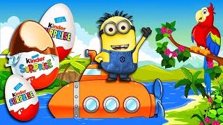 Minions funny Kinder Surprise Eggs + with Minion Kids Toys form Despicable Me + Гадкий Я + Миньоны