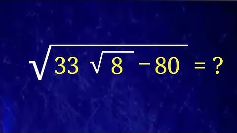 Interesting Radical Problem | Math Olympiad Question | International Math Olympiad |Algebra 