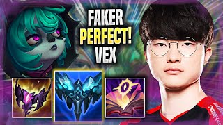 FAKER PERFECT GAME WITH VEX! - T1 Faker Plays Vex MID vs Kai'sa! | Season 2022