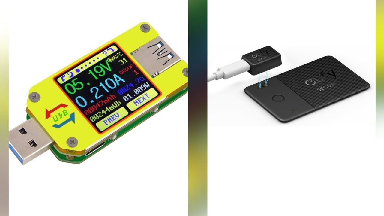 Rui deng C34 usb tester with Bluetooth and Eufy E30 smart card tracker unboxing 