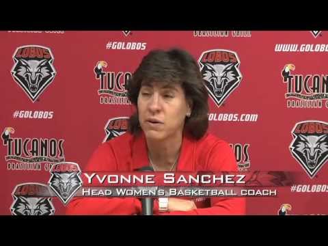 football score 2012-13 Lobo Women's Basketball | Coach Yvonne Sanchez Weekly Press Conference