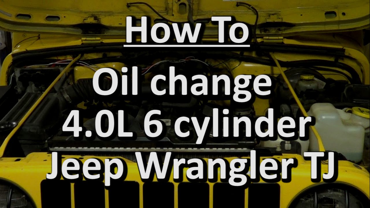 How To: Oil Change Jeep  6 cylinder Wrangler TJ - YouTube
