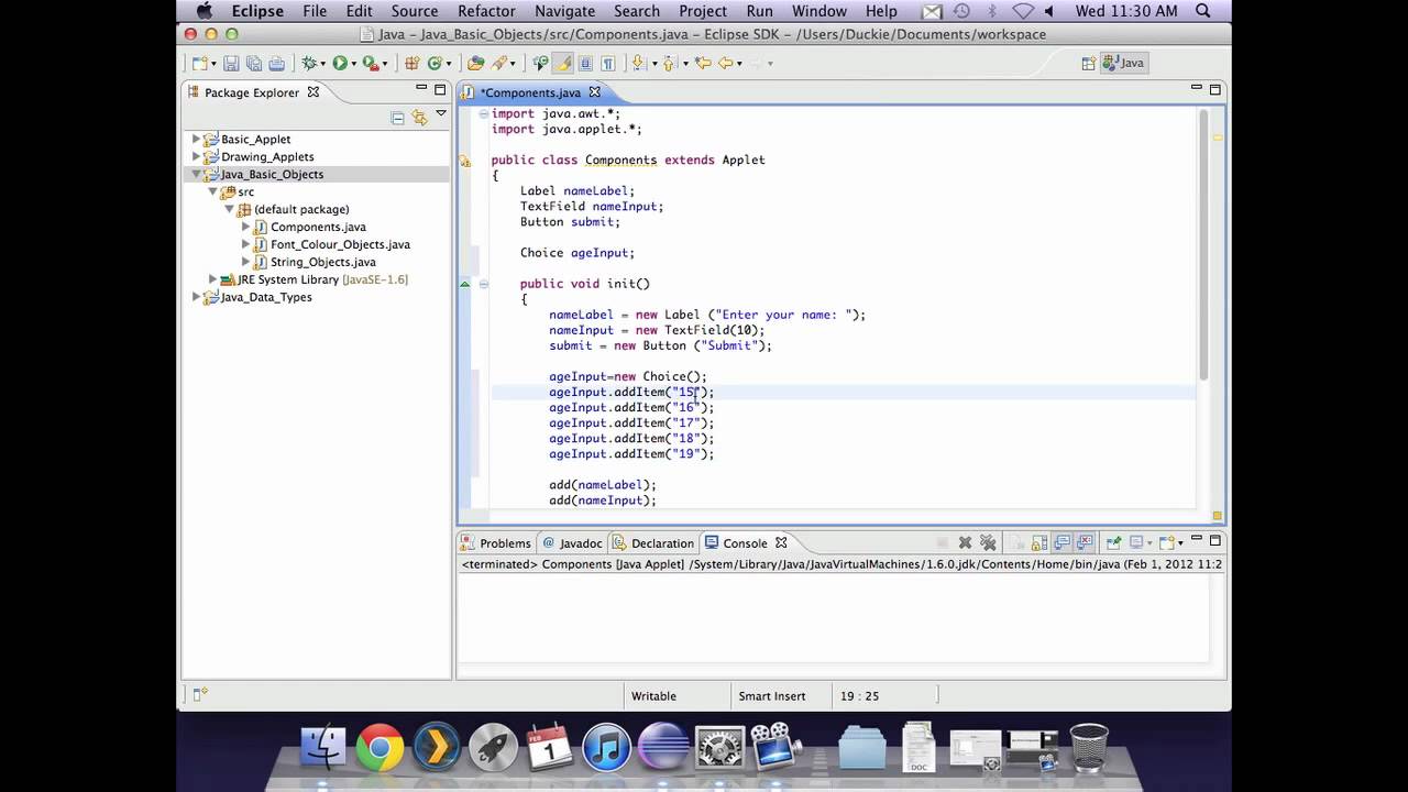 Applet - Components - YouTube