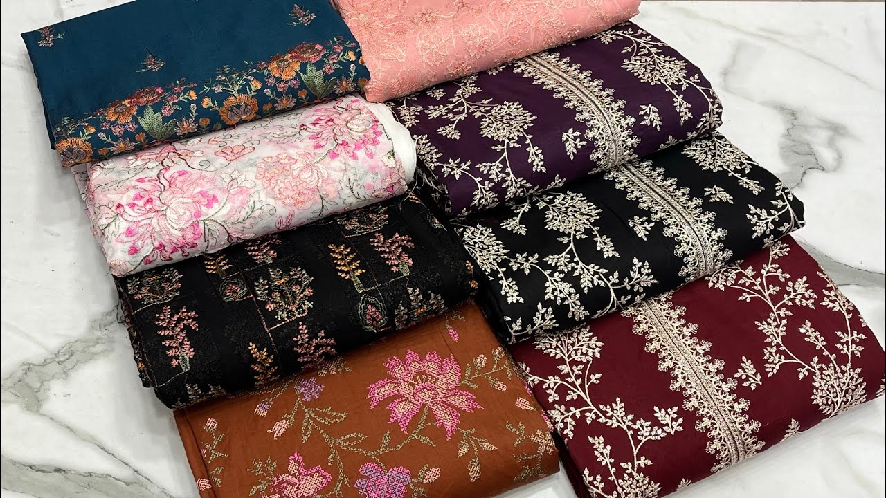 💕Lawn 3 piece 😱new Arraival 💖embroidered suit 😱new lunching design💖