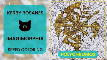 Imagimorphia by Kerby Rosanes | Antique GOLD with Polychromos pencils | Adult Coloring Book