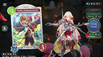 Feather, Bombastic Brawler + knightly ardor - Shadowverse: Worlds Beyond - swordcraft gameplay clip