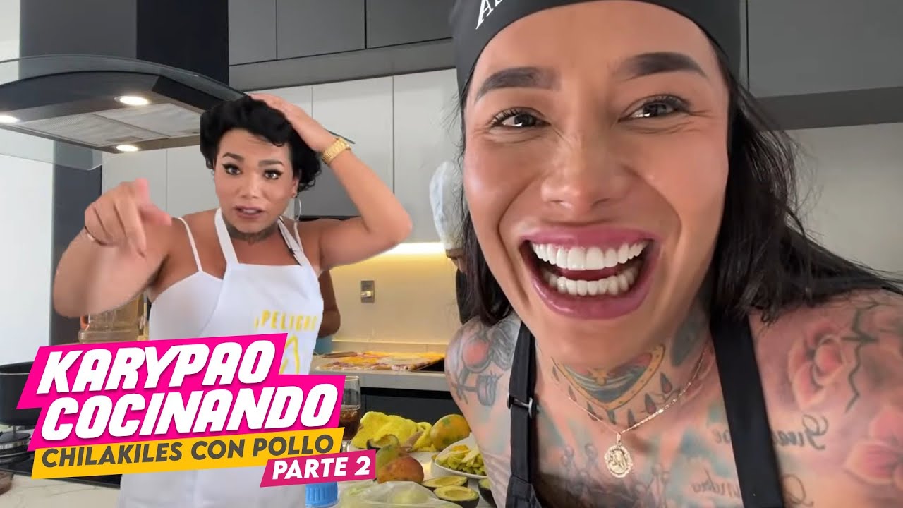 KaryPaola cocinando Milanesas que parecen Chilakiles Pt.2