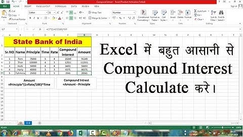 how to Calculate Compound Interest into Excel ||Hindi|| by my technology