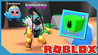 OPENING MYTHICAL ACCESSORIES IN ROBLOX MINING SIMULATOR