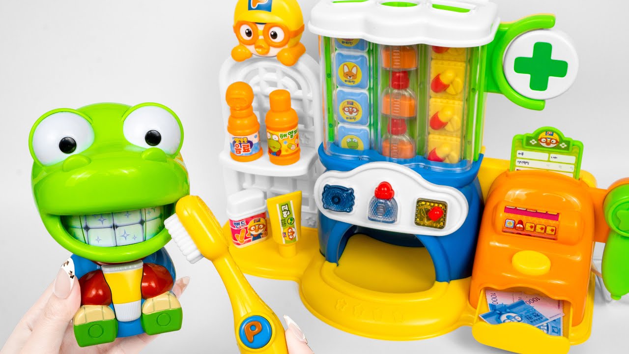 [Toy ASMR] Pororo Crong Dentist & Medical Checkup Playset ASMR 뽀로로 치과 장난감 | Satisfying Unboxing