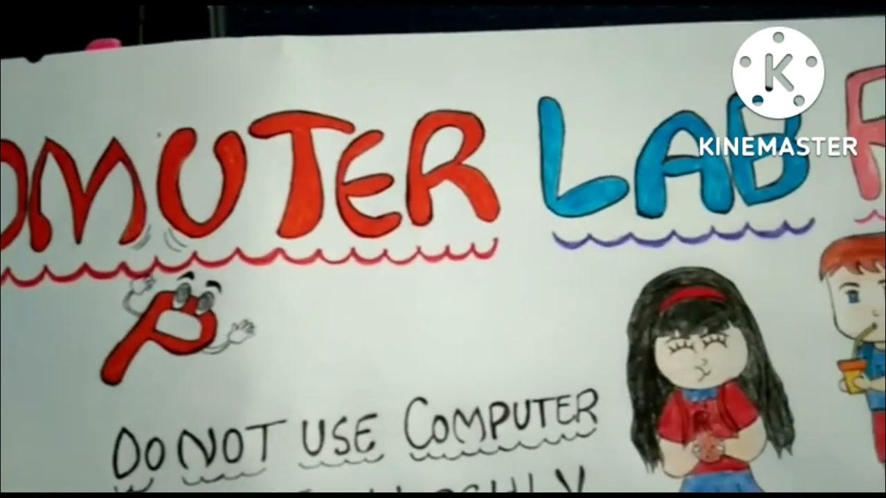 How To Draw Computer Lab Rules Chart 🖥️ #shortvideo #computerlabrules ...