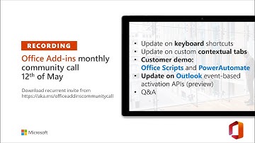 Office Add-ins community call – May 2021