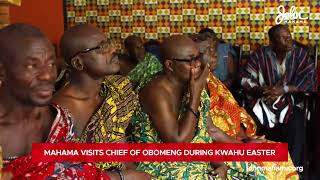 Mahama pays a courtesy call on Obomenghene Nana Effah Opinamang III, his queen mothers and elders.