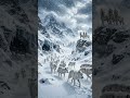 🐺 King of the Snow Mountains | Arctic Wolf Pack #arcticwolf #snowfall Arctic